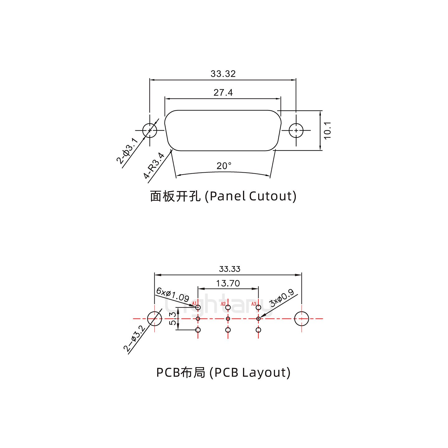 防水3W3公直插板/鉚魚(yú)叉/鎖螺絲/射頻同軸50歐姆