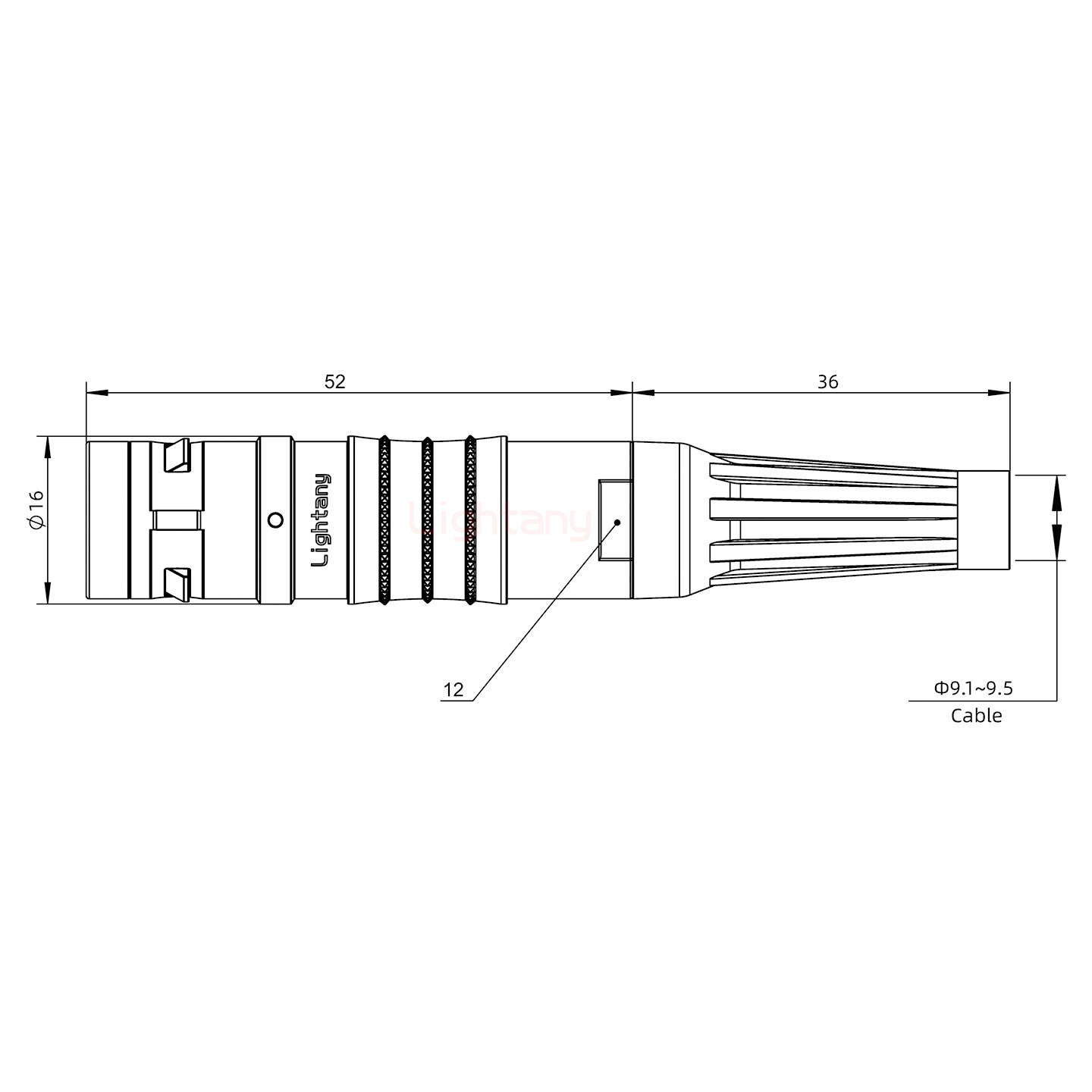 FGG.2K.016.CLAK95Z推拉自鎖帶護套直式插頭